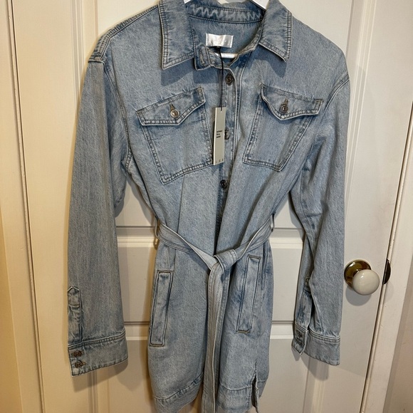 7 For All Mankind Jackets & Blazers - 7 For All Mankind Light Blue Jean Jacket